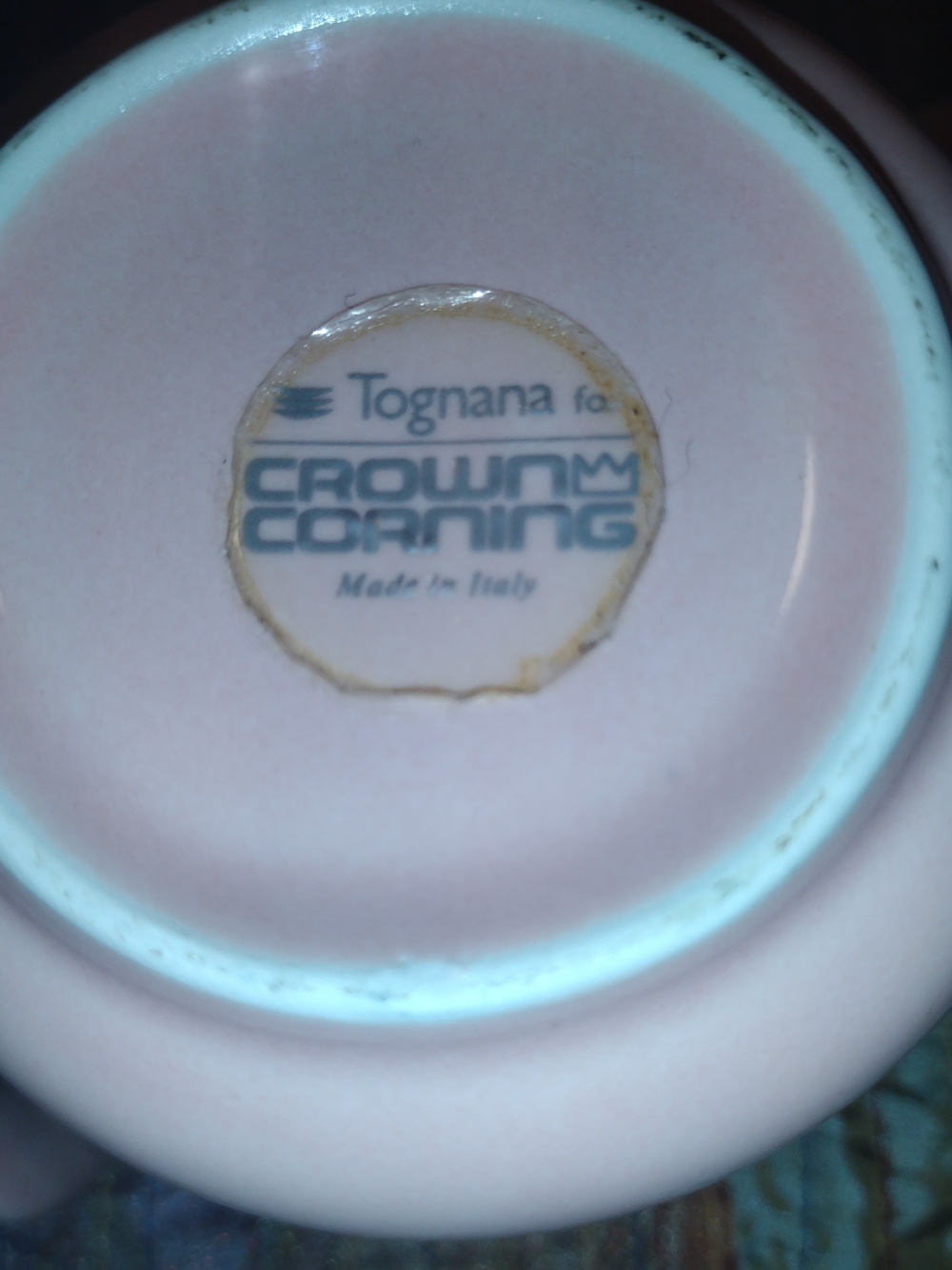 Vintage Tognana Crown Corning Pink Teapot - Picture 6 of 6